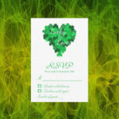 Glück bei Liebe Hochzeit RSVP Karte