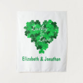 Glück bei Liebe Hochzeit Wandteppich (Vorderseite)