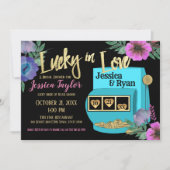 Glück beim Brautparty der Liebe Einladung (Vorderseite)