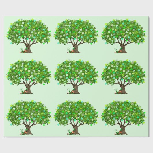 Glück beim irischen Umschlagpapier Geschenkpapier (Flach)