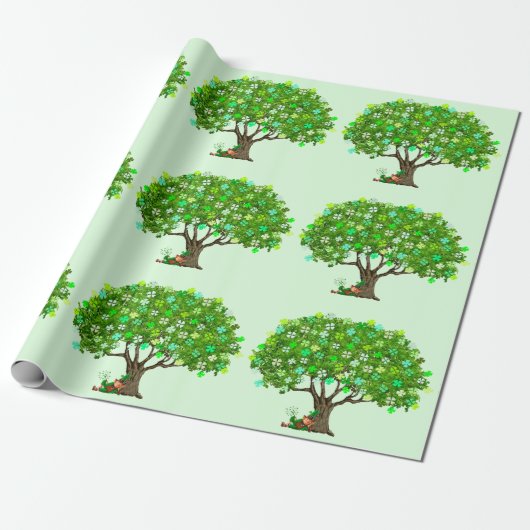 Glück beim irischen Umschlagpapier Geschenkpapier (Ungerollt)