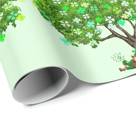 Glück beim irischen Umschlagpapier Geschenkpapier (Rolleneckpunkt)