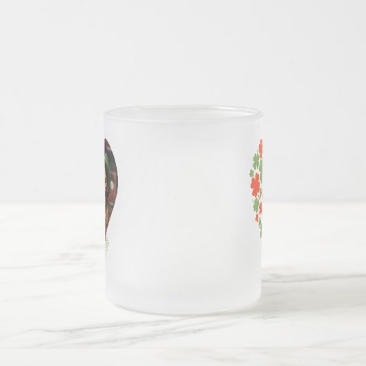 Glück beim Irish Foto Cup mit dem Kleeblatt Herz Mattglastasse (Mittel)