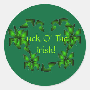 Glück beim Irish Heart Sticker - individuell anpas