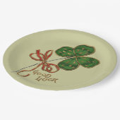 Glück beim Irish St. Patrick's Paper Plate Pappteller (Schrägansicht)