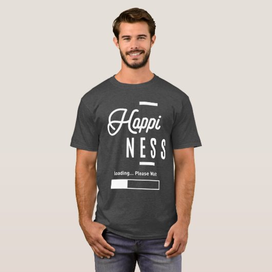 Glück beim Laden bitte warten - Spaß T-Shirt (Vorne ganz)