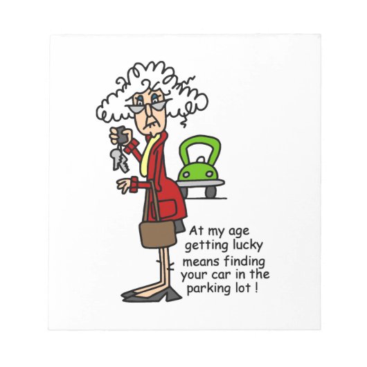 Glück beim Spaß Notizblock (Vorderseite)