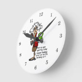 Glück beim Spaß Runde Wanduhr (Winkel)