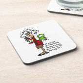 Glück beim Spaß Untersetzer (Linke Seite)