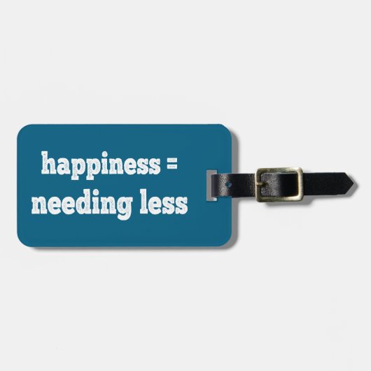 Glück = Benötigen Weniger Gepäckanhänger (Vorderseite horizontal)