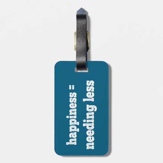 Glück = Benötigen Weniger Gepäckanhänger (Rückseite vertikal)