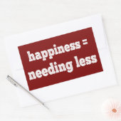 Glück = Benötigen Weniger Rechteckiger Aufkleber (Umschlag)