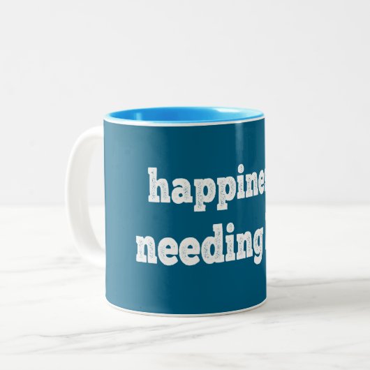 Glück = Benötigen Weniger Zweifarbige Tasse (Vorderseite Links)