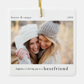Glück. Bestfriend Gift Foto Keepake Keramikornament (Vorderseite)