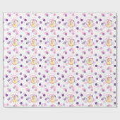 GLÜCK BIRTHDAD Moderne Foto Konfetti Spots lila Geschenkpapier (Flach)