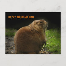 GLÜCK BIRTHDAY VATER Woodchuck Groundhog Picture