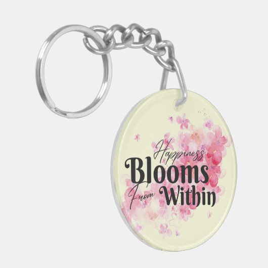 Glück blüht aus dem Schlüsselanhänger (Vorderseite links)