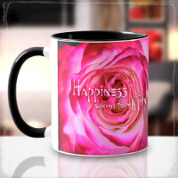 Glück blüht aus heiß rosa Rose Foto