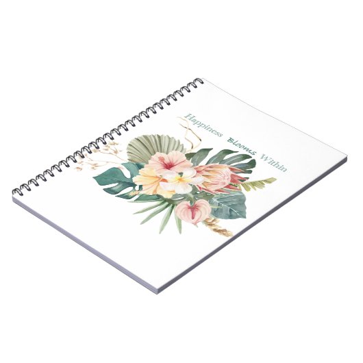 Glück blüht im Notebook  Notizblock (Linke Seite)