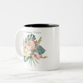 Glück blüht in der Tasse des Kaffees (Vorderseite Links)