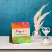 Glück blüht von innen - farbenfrohe Herzen Fotoplatte (InSitu)