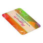 Glück blüht von innen - farbenfrohe Herzen Magnet (Rechte Seite)