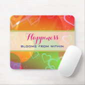 Glück blüht von innen - farbenfrohe Herzen Mousepad (Mit Mouse)