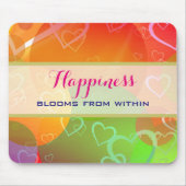 Glück blüht von innen - farbenfrohe Herzen Mousepad (Vorne)