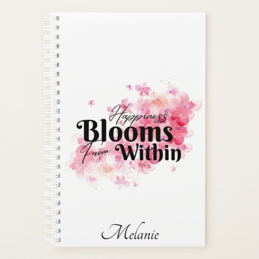 Glück blüht von innen heraus planer (Vorderseite)