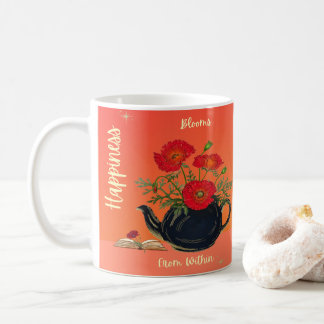 Glück blüht von innen kaffeetasse