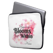 Glück blüht von innen laptopschutzhülle (Vorderseite Links)