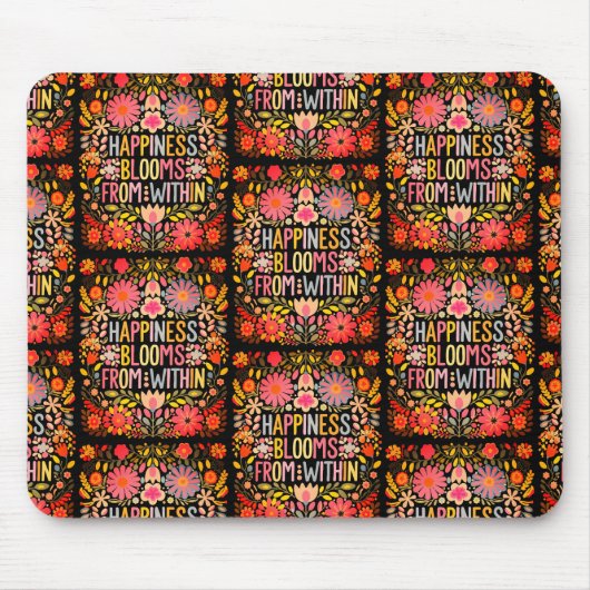 Glück blüht von innen mousepad (Vorne)
