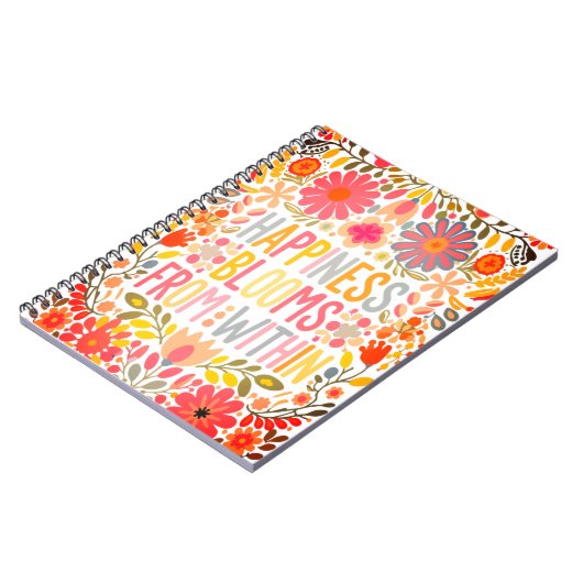 Glück blüht von innen notizblock (Linke Seite)