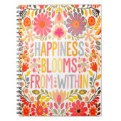 Glück blüht von innen notizblock (Vorderseite)