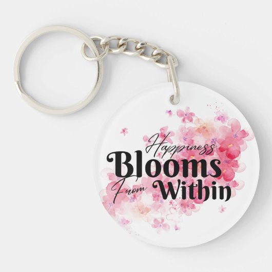 Glück blüht von innen schlüsselanhänger (Vorderseite)