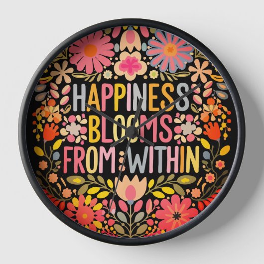 Glück blüht von innen uhr (Vorderseite)