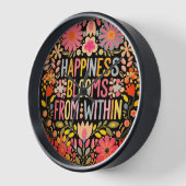 Glück blüht von innen uhr (Winkel)