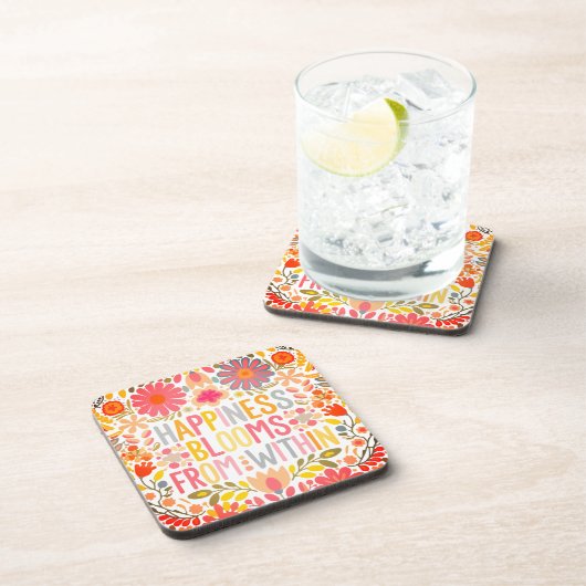 Glück blüht von WIthin Getränkeuntersetzer (Rechte Seite)