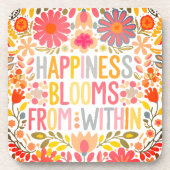 Glück blüht von WIthin Getränkeuntersetzer (Vorderseite)