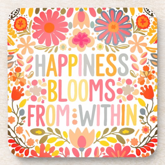 Glück blüht von WIthin Getränkeuntersetzer (Vorderseite)