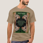 Glück Brown Butterfly Inspiration Zitat T-Shirt (Vorderseite)