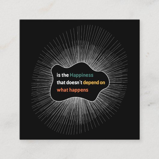 Glück, das nicht davon abhängt, was passiert begleitkarte (Vorderseite)