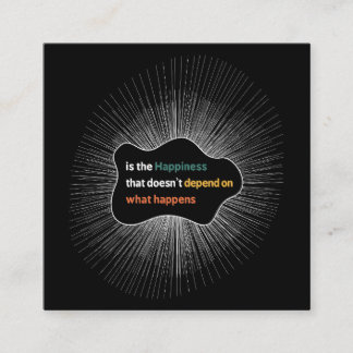 Glück, das nicht davon abhängt, was passiert begleitkarte