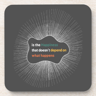 Glück, das nicht davon abhängt, was passiert getränkeuntersetzer