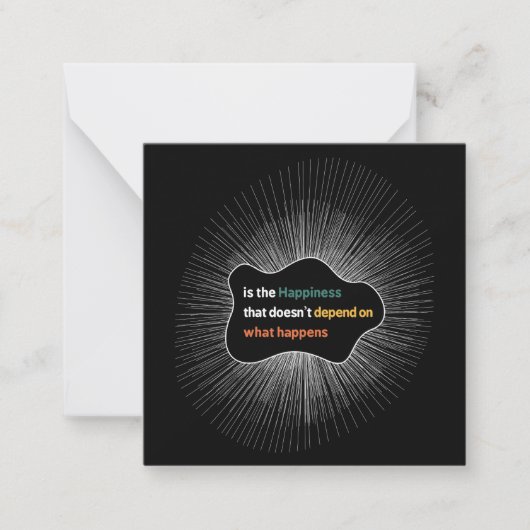 Glück, das nicht davon abhängt, was passiert mitteilungskarte (Vorderseite)