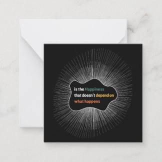 Glück, das nicht davon abhängt, was passiert mitteilungskarte