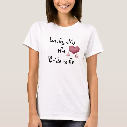 Glück, dass ich die Braut T - Shirt werde (Vorderseite)