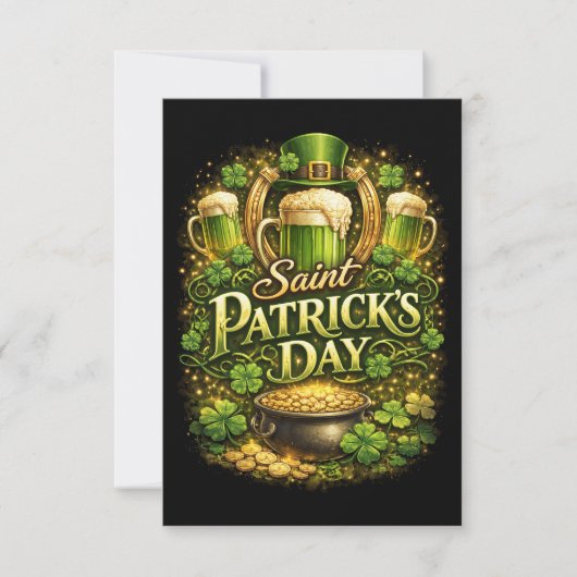 Glück der Emerald Isle Dankeskarte (Vorderseite)