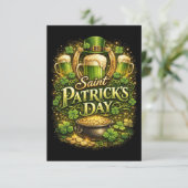 Glück der Emerald Isle Dankeskarte (Stehend Vorderseite)