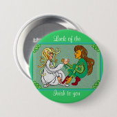 Glück der Iren - Glücklicher St. Patrick's Day Button (Vorne & Hinten)